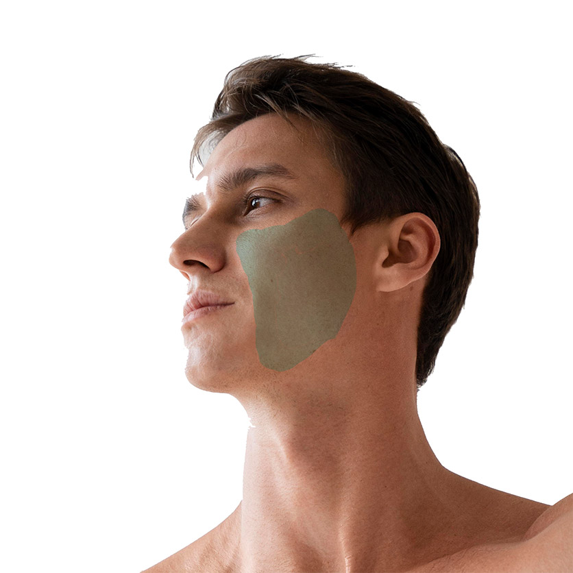Cheeks treatment area for men