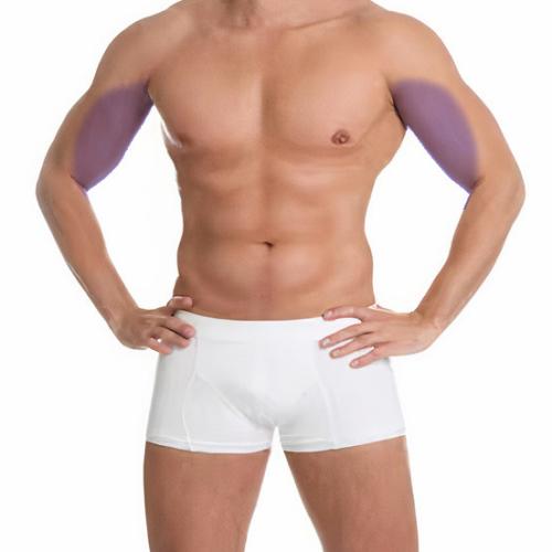 RF Vacuum · Inner Arms treatment area for men