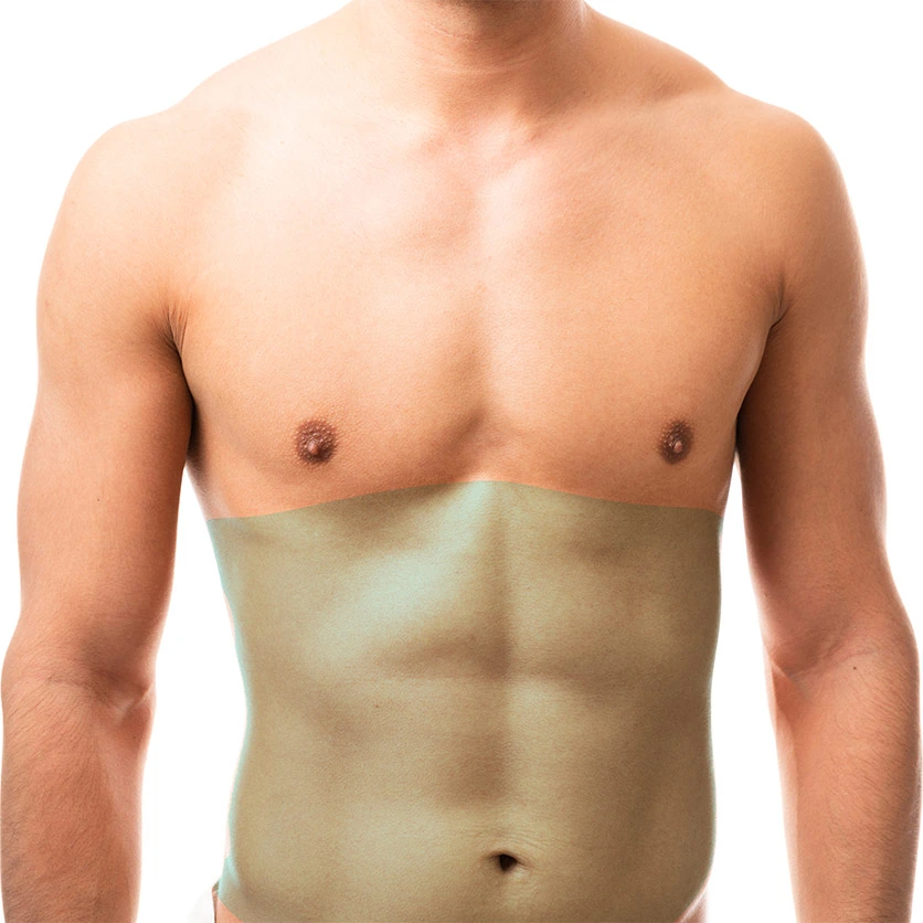 Tummy treatment area for men